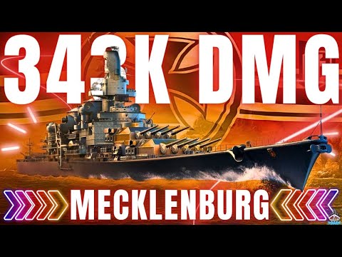Mecklenburg 343.000 DMG + 100% SPANNUNG | 300K Club | World of Warships 🚢