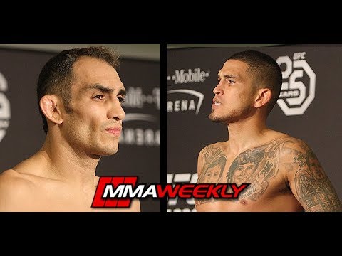Tony Ferguson and Anthony Pettis at the UFC 229 Official Weigh-in