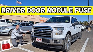 FORD F150 DRIVER DOOR MODULE FUSE LOCATION REPLACEMENT F 150 DRIVER WINDOW MIRROR NOT WORKING 2015