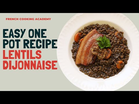 Lentils a la Dijonnaise (mustard and bacon lentils) one pot, super easy to make