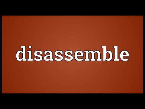 Disassemble Meaning