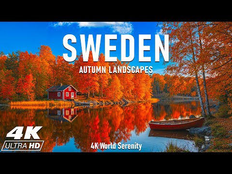 Autumn in Sweden 4K 🍁 Discovering Golden Forests and Peaceful Nordic Scenery