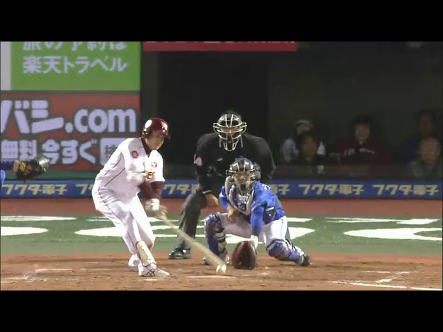 7回裏 イーグルス 2アウト満塁から藤田が見事な低め打ち!! 終盤に貴重な2点タイムリーヒット!!  2014/5/22 E-DB