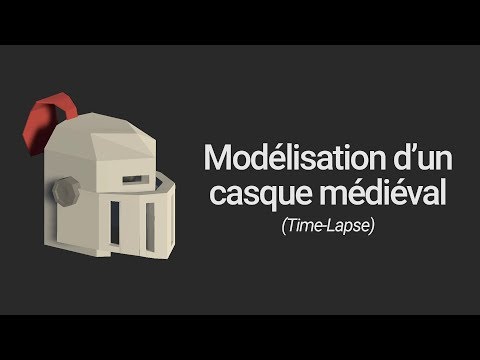 Time lapse Modélisation d un casque médiéval low poly Unity3D ProBuilder