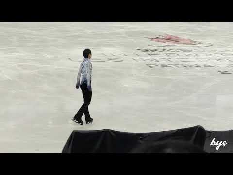 [Stabilized] 191025 SC 2019 Yuzuru Hanyu SP 6 mins warmup practice 4K HD