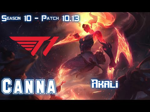 T1 Canna AKALI vs MAOKAI Top - Patch 10.13 KR Ranked