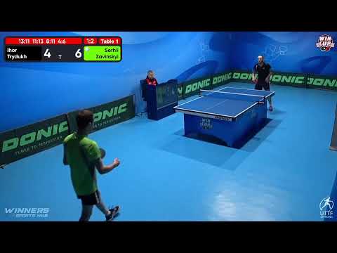 13:00 Ihor Trydukh 1 - 3 Serhii Zavinskyi West 3 WIN CUP 09.12.2022 | TABLE TENNIS WINCUP