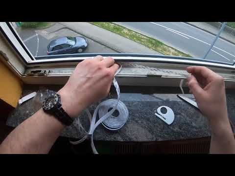 Installing a fly screen (Insect Stop COMFORT) Installing a window mosquito net DIY instructions