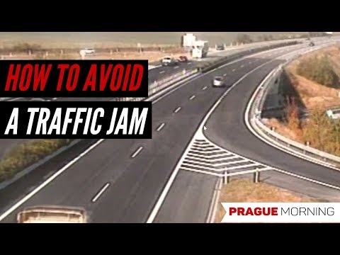 Drivers in the Czech Republic Turn Around on Road to Avoid Traffic Jam