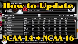 NCAA Football 14: How to Update Rosters and Teams to 2015-2016 Season (Xbox 360 & PS3)
