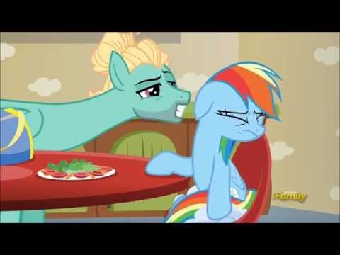 Zephyr Breeze "flirting" with Rainbow Dash
