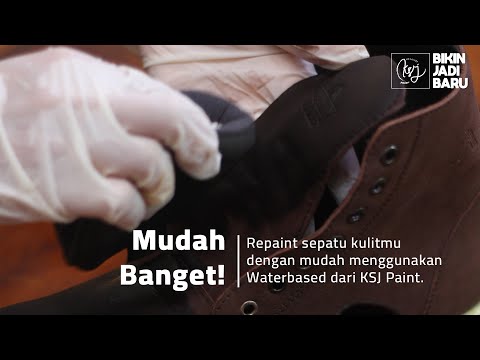Repaint Sepatu kulit asli // Restorasi leather boots | KSJ Leather Dye