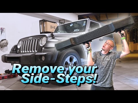 How to remove Side Steps (Running Boards) // 2-door Jeep Wrangler JK
