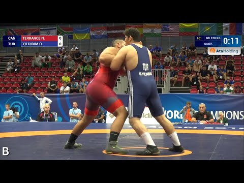 Qual. GR - 120 kg: O. YILDIRIM (TUR) df. N. TERRANCE (CAN) by TF, 9-0