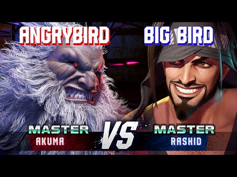 SF6 ▰ ANGRYBIRD (Akuma) vs BIG BIRD (Rashid) ▰ High Level Gameplay