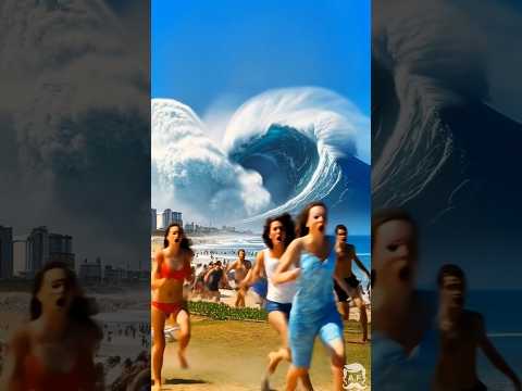 [Disaster Series] Giant tsunami hits summer resort Part 2 💥 피서지를 덮치는 무시무시한 쓰나미 2탄!