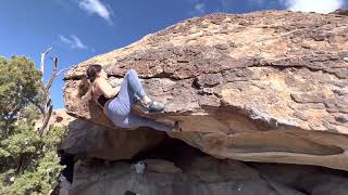 Video thumbnail of Moonshine Roof Center, V4. Hueco Tanks