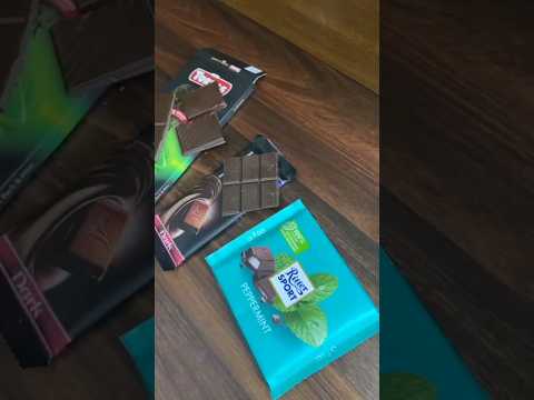 ASMR_negro menta,mythic sensations,Mint chocolate from Ritter Sport #asmar#youtubeshorts #tiktok
