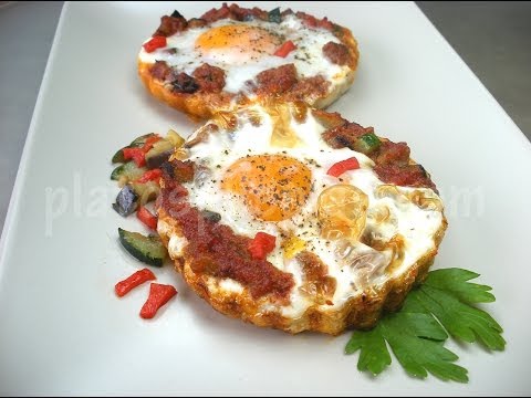 Tartaletas de pisto y huevo