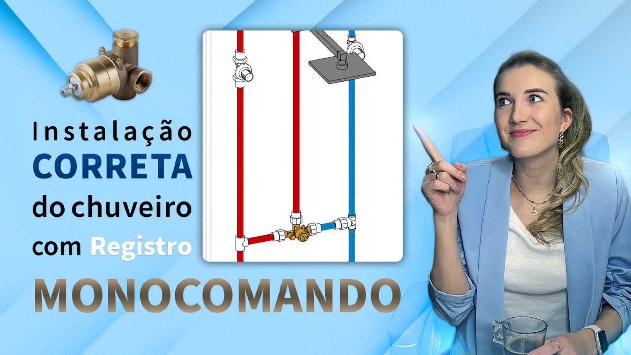 Instalação correta do chuveiro com registro monocomando  🚿 #revit #projetobim
