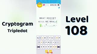 Cryptogram Tripledo Level 108 Solutions 🧩 | Logic Puzzle Game | Mini Boss
