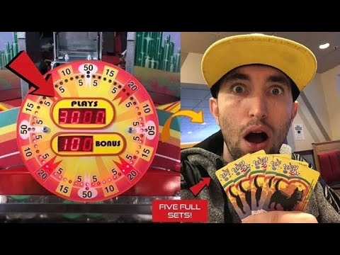 3000 RAPID FIRE Coins on the Wizard of Oz Coin Pusher and Winning 5 Full Sets!