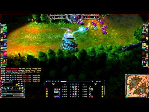 Vayne vs Amumu, Leona and Caitlyn in a deadly tower dive