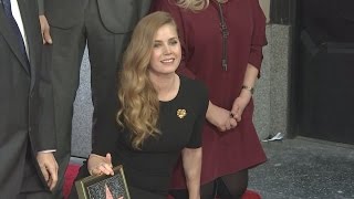 Amy Adams in disbelief as she receives star on Hollywood Walk of Fame