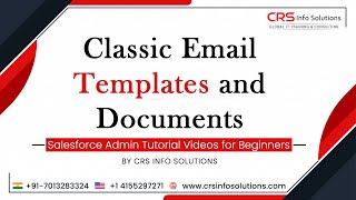 What is Classic Email Templates and Documents? Salesforce Tutorial