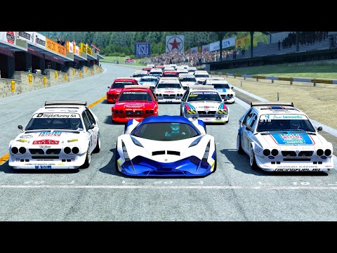 Devel Sixteen vs Lancia Delta S4 at Top Gear Track