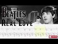 The Beatles - Real Love (Bass + Drum Tabs) By Paul McCartney & Ringo Starr #beatles #chamisbass