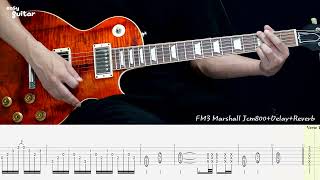 Guns N&#39; Roses - Knockin&#39; On Heaven&#39;s Door GuitarLesson With Tab Part.1(Slow Tempo)