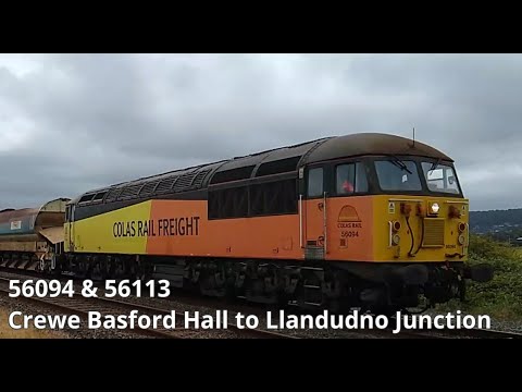 Prestatyn 08.06.2020 - Colas 56094 and 56113 passing Prestatyn - Class 56