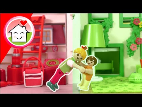Playmobil Familie Hauser - Ein Zimmer eine Farbe - rot, grün oder pink? mit Anna und Lena