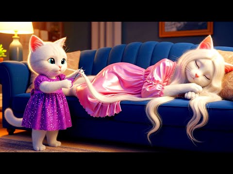 Mischievous little cat cut mother's hair 😭✂️✂️and then made new one 💇🏻‍♀️😭#cats #shortvideo #cute