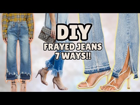 DENIM TRENDS! 7 EASY Ways To Fray Jeans! DIY with Orly...