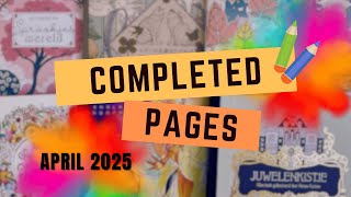COMPLETED PAGES FOR APRIL 2025 - Adult coloring