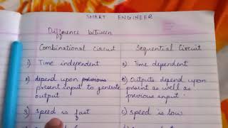 Difference between combinational circuit and sequential circuit || Types of circuits with examples