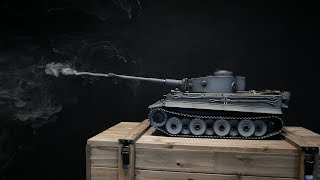 TORRO tank PRO 1/16 RC Tiger I dřívější verze šedá kamufláž - BB - kouř z hlavně