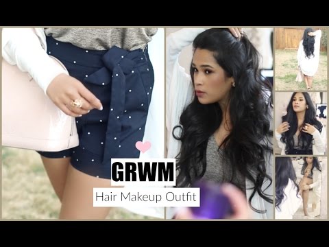 Get Ready With Me Spring Day  Makeup Hair & Outfit - MissLizHeart Video