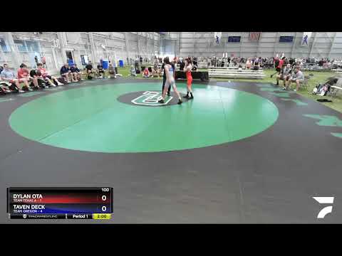 100 Lbs Round 3 (8 Team) - Dylan Ota, Team Texas A Vs Taven Deck, Team Oregon 6beb