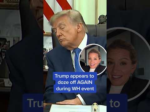 Trump appears to doze off AGAIN during WH event