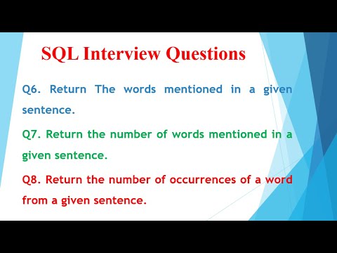 Sql Interview Questions Based On String Split