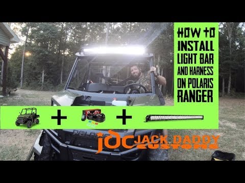 Installation of nilight led light bar and switch on Polaris Ranger.  detailed install and demo