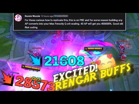 Rengar New Q 1 shots Everything!😲 (bug)