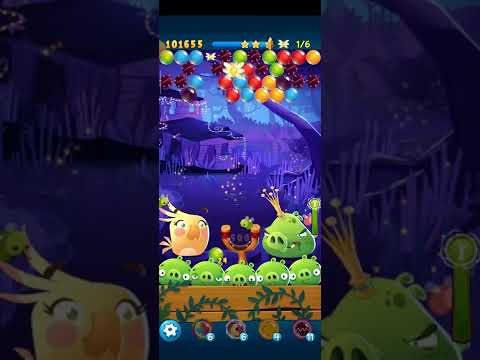 Angry Birds Pop Bubble Shooter- Hard Level  624 3 STARS NO BOOSTERS #angrybirdspopbubbleshooter