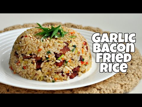 Garlic Bacon Fried Rice Using Left-Over Rice | How to Make Easy Fried Rice Recipe | Alguno Diaries