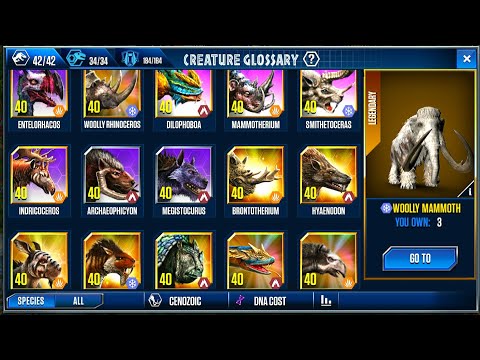 REVIEW ALL CENOZOIC X3 MAXED | JURASSIC WORLD THE GAME