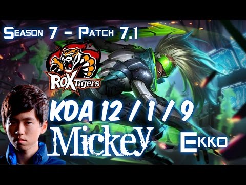 ROX Mickey EKKO vs KATARINA Mid - Patch 7.1 KR Ranked