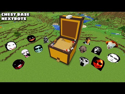 SURVIVAL CHEST BASE WITH 100 NEXTBOTS in Minecraft - Gameplay - Coffin Meme